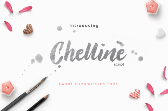 Chelline Script Font Poster 1