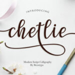 Chetlie Script Font Poster 1