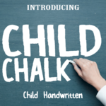Child Chalk Font Poster 1