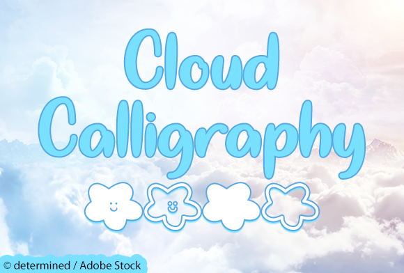 Cloud Calligraphy Font Poster 1