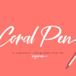 Coral Pen Script Font Poster 1