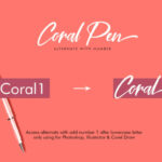 Coral Pen Script Font Poster 5