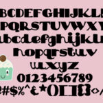 Cupcake Face Font Poster 2