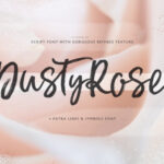 Dusty Rose Font Poster 1