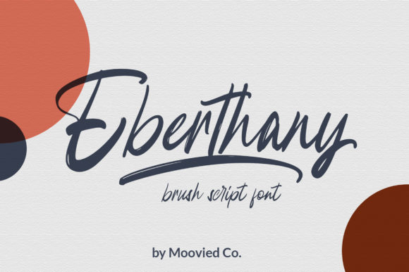 Eberthany Brush Font Poster 1