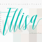 Ellisa Script Font Poster 1