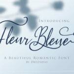 Fleur Bleue Font Poster 1