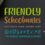 Friendly Schoolmates Font Poster 1