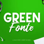 Green Fonte Duo Font Poster 1