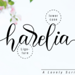 Harelia Script Font Poster 10