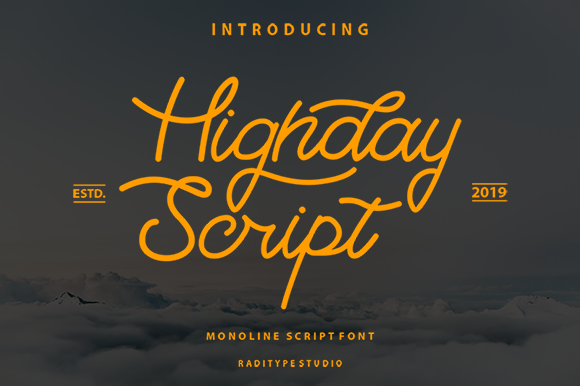 Highday Script Font Poster 1