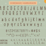 Homemade Hamburgers Font Poster 6