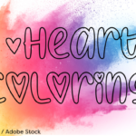 I Heart Coloring Font Poster 1