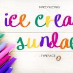 Ice Cream Sundae Font Poster 1