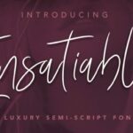 Insatiable Script Font Poster 1