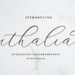 Ithalia Script Font Poster 8