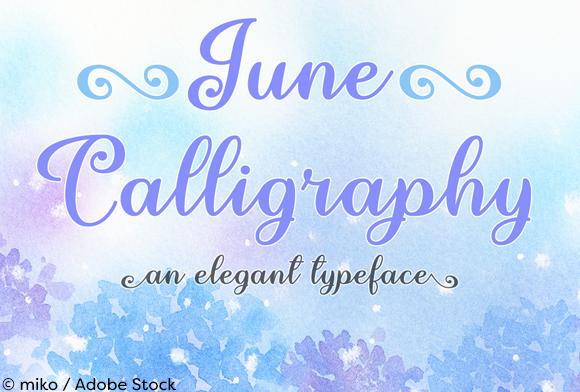 June Calligraphy Font