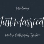 Just Married Script Font Poster 2