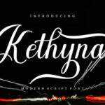 Kathyna Script Font Poster 1