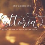 Lattoria Script Font Poster 1