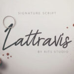 Lattravis Script Font Poster 1