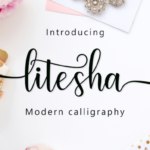 Litesha Script Font Poster 1