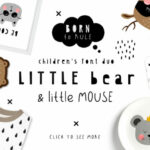 Little Bear & Little Mouse Duo Font Poster 1