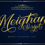 Meighan Script Font Poster 1