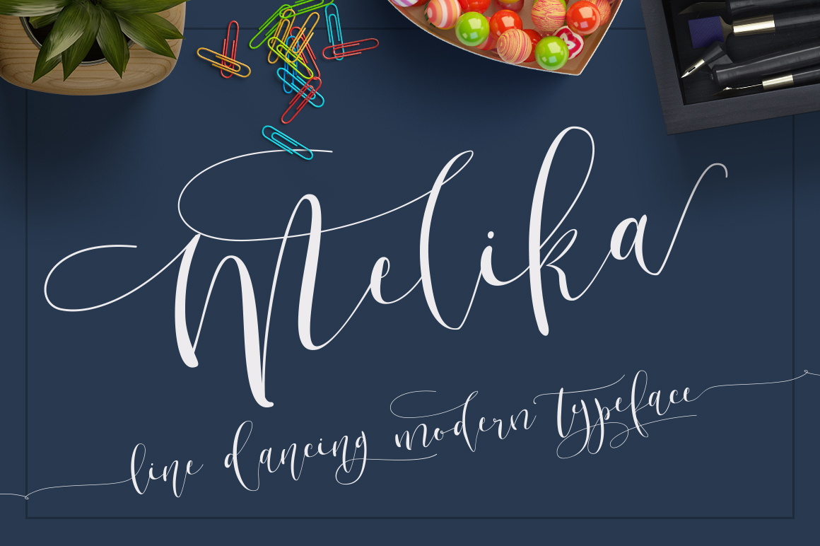 Melika Script Font Poster 1