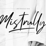 Mistrully Script Font Poster 1