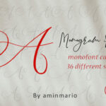 Monogram a | Monofont Caps a Font Poster 7