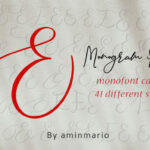 Monogram E | Monofont Caps E Font Poster 5