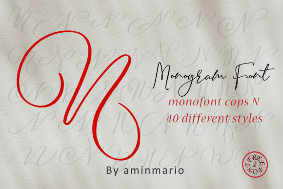 Monogram N | Monofont Caps N Font Poster 1