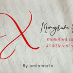 Monogram X | Monofont Caps X Font Poster 5