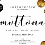 Mottona Script Family Font Poster 1