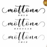 Mottona Script Family Font Poster 7