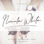 Nicole White Font Poster 1