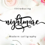 Nightmare Script Font Poster 1