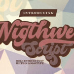 Nigthwel Script Font Poster 9