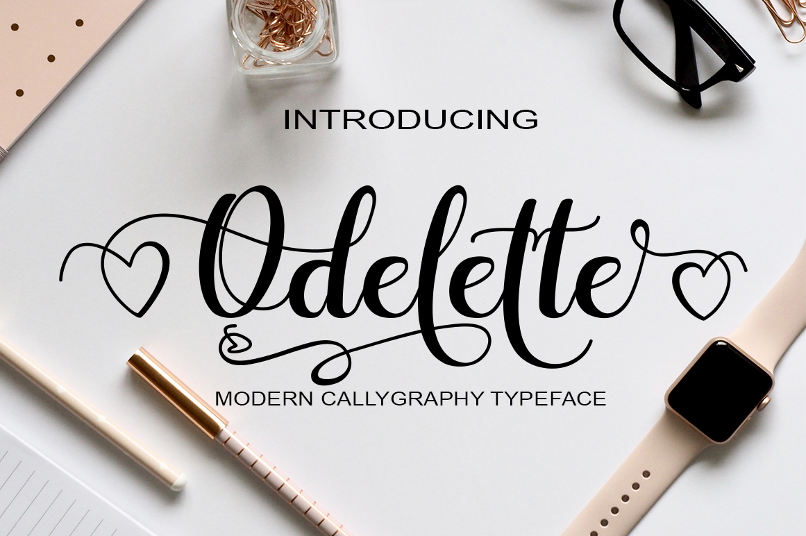 Odelette Script Font Poster 1