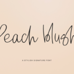 Peach Blush Font Poster 1