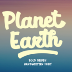 Planet Earth Font Poster 1