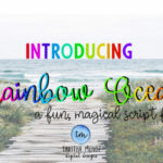 Rainbow Ocean Font Poster 1