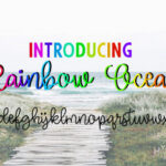 Rainbow Ocean Font Poster 3