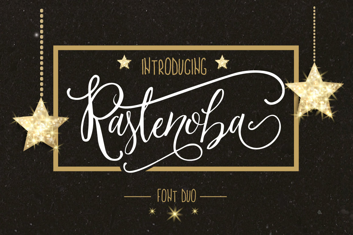 Rastenoba Script Font Poster 1