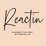 Reactin Font Poster 1