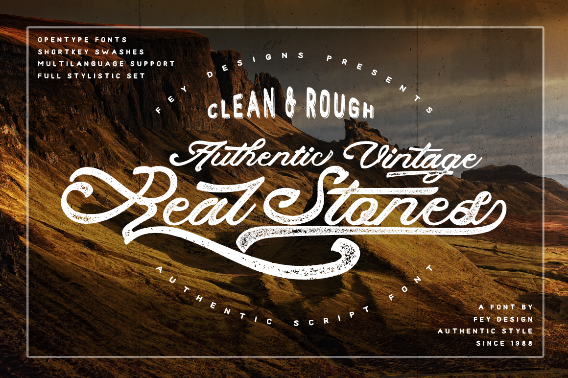 Real Stones Font Poster 1