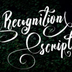 Recognition Script Font Poster 1