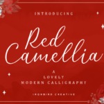 Red Camellia Font Poster 1