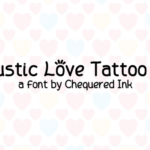 Rustic Love Tattoo Font Poster 1